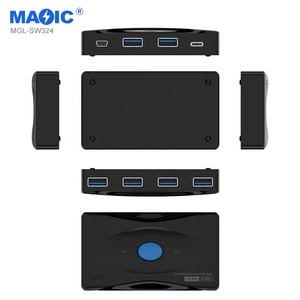 新颖USB3.0打印机分享器KVM开关2输入4输出打印机电缆分配器转换器，用于显示器 - Product Image 5