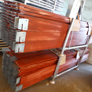 Ringlock Systems Andamio de madera/punta de acero para materiales de construcción Layher