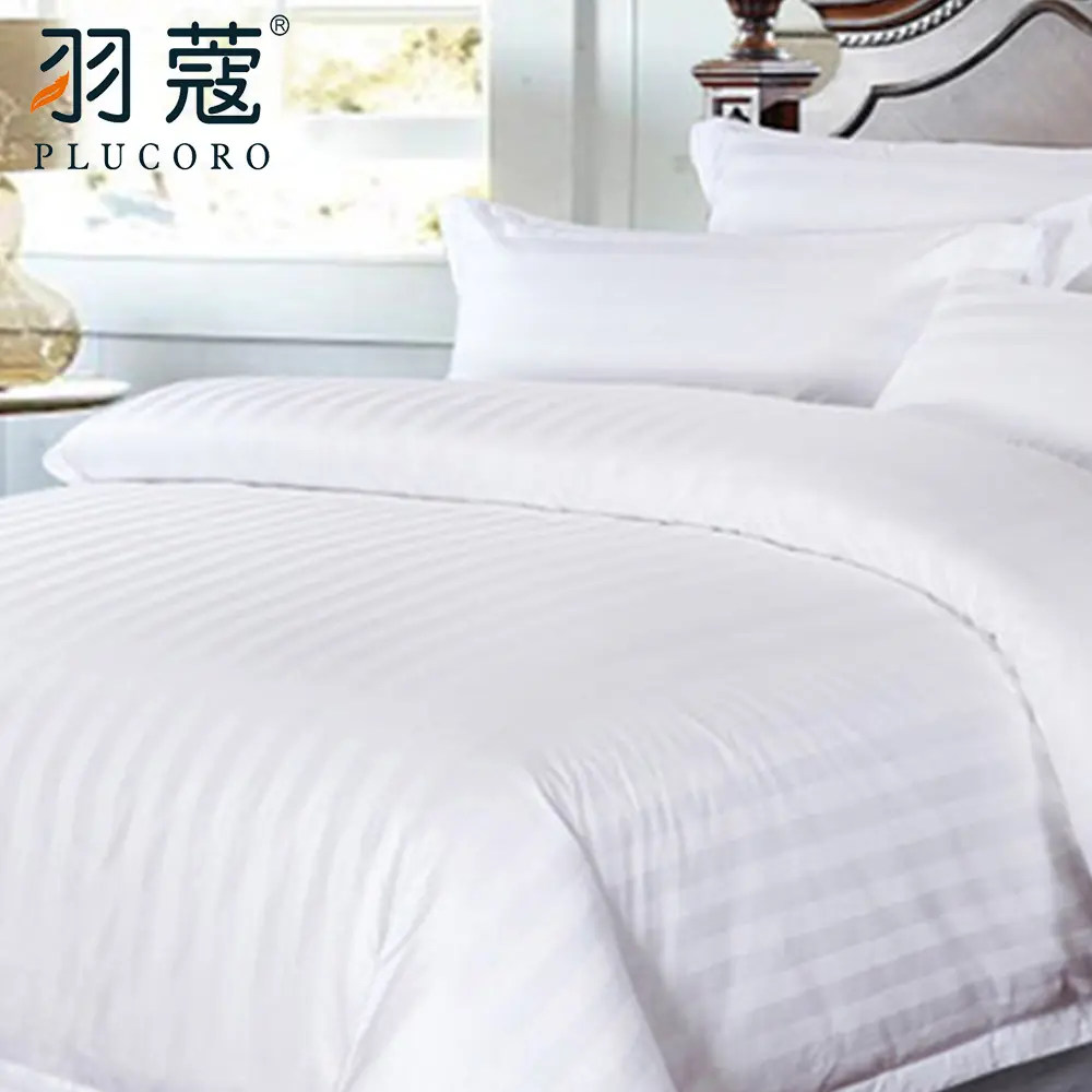 Guangzhou nuovo prodotto 100 Set biancheria da letto Hotel lenzuola bianche biancheria da letto per Hotel Set
