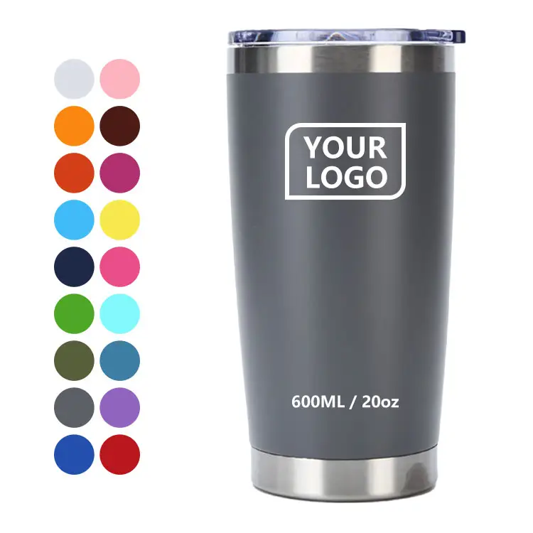 20oz água reutilizável copo de café duplo murado aço inoxidável aço yety tumbler vácuo café tumbler caneca de viagem personalizada