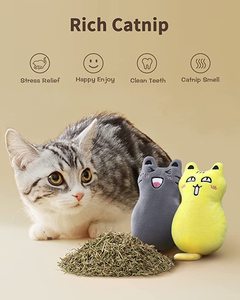 Juguetes de hierba gatera para gatos, almohada de juguete interactiva con sonido sonajero para gatos de interior - Product Image 4