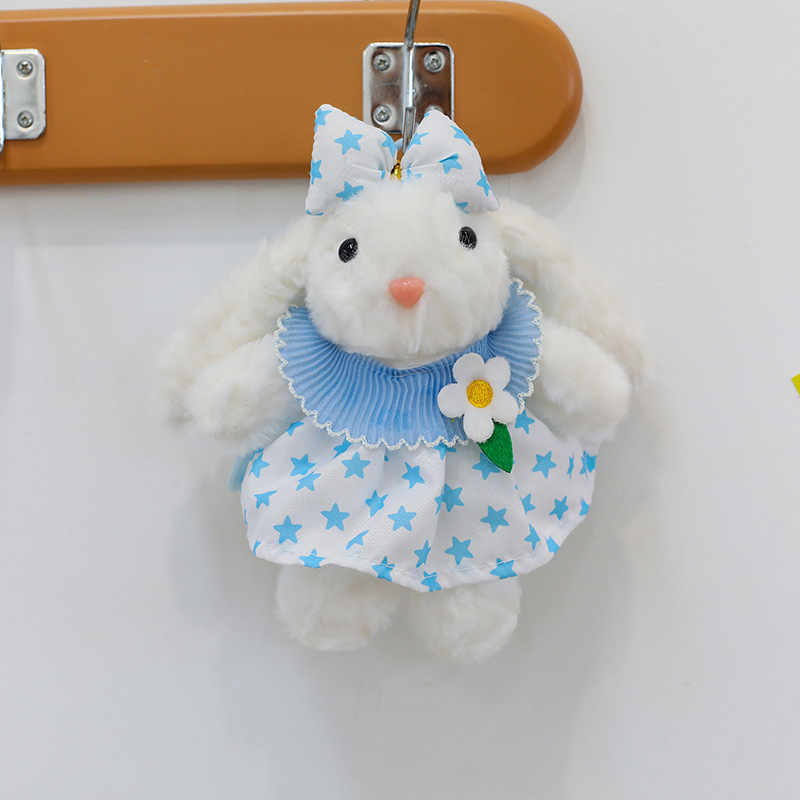 Vestido Blanco con Estrellas Azules