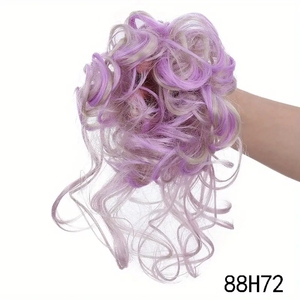 女性のためのカーリーロングテール乱雑な弾性ヘアピンバンと新しいスタイルの卸売カーリー人工毛シュシュ