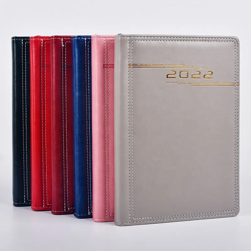 Hardcover Pu Lederbezug Personal isiert A5 Daily Agenda Logo Drucken Benutzer definierte Pu Leder Daily Agenda Planner