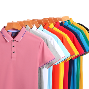 OEM özel Unisex nefes kısa kollu için özel Logo ile Polo gömlekler katı desen ipek pamuk Beadtothefabric örme <span class=keywords><strong>Fab</strong></span>