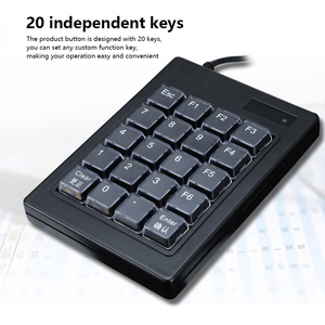 Teclado numérico con cable USB para computadora de escritorio financiera Oficina Nuevo Mini teclado numérico externo Multimedia