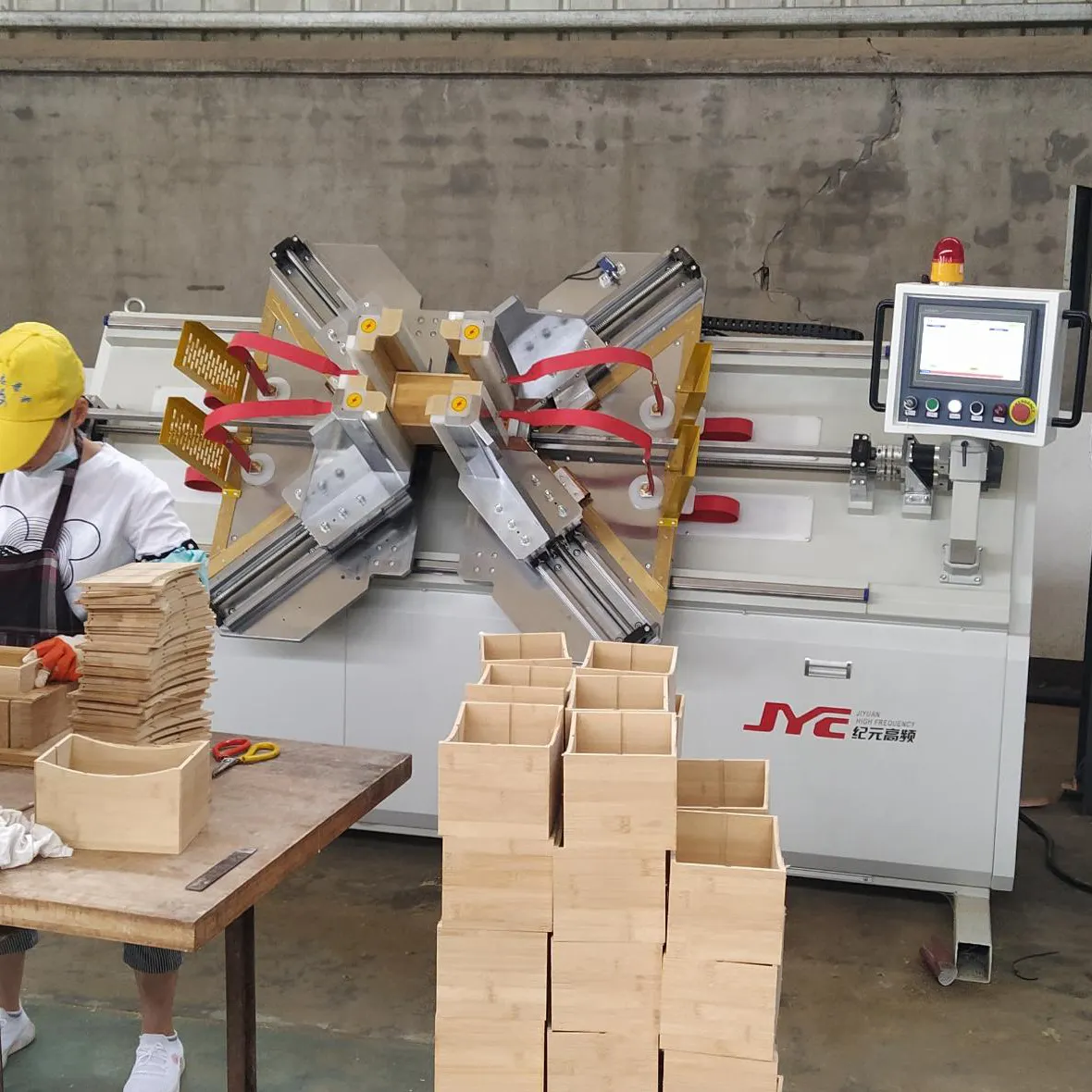JYC高周波木箱製造機木製引き出し組立機