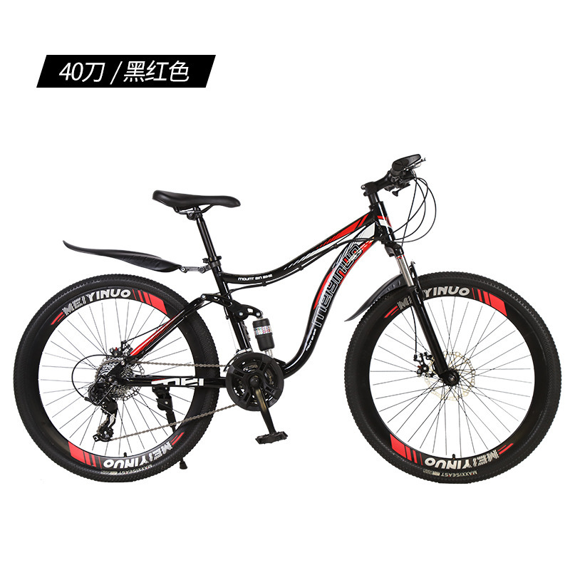 black and red-40-inch spoke wheels