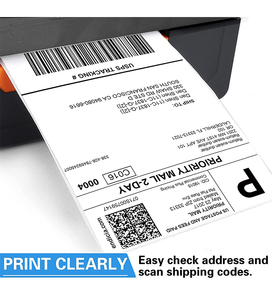 Sıcak Ama zon FBA termal nakliye etiket 4x6 yazıcı barkod etiket BASKI MAKİNESİ e-ticaret ekspres etiket yazıcı + İngiltere tak - Product Image 4