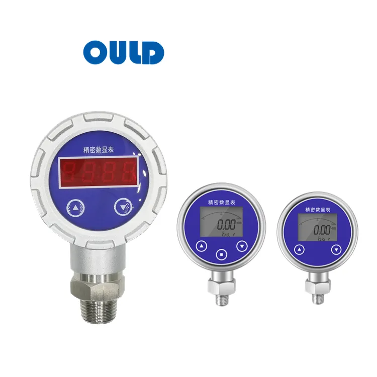 PDU-512 nhà sản xuất kỹ thuật số máy đo áp suất không khí Meter áp kế OEM tùy chỉnh máy đo áp sung-1 để 5 bar 50bar 3000PSI