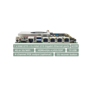 Servidor de red Pc Ordenador de montaje en rack 6th/7th/8th Gen I3/i5/i7 5 * RJ45 LAN Hardware Firewall Placa base - Product Image 5