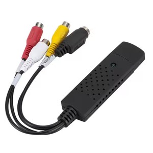 <strong>USB</strong> 2.0 <strong>to</strong> <strong>RCA</strong> Adapter Converter Cable Audio Video Capture Card for TV for DVD VHS Devices Compatible with Win7/8/XP - Product Image 1