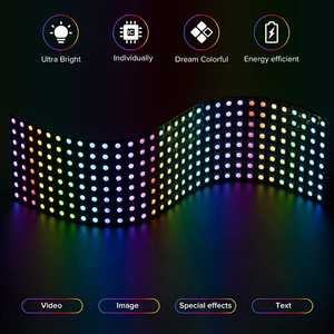 Flexible programmier bare digitale 8x8 16x16 8x32 ws2812b LED-Scheiben matrix