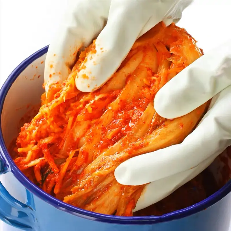 Produtos coreanos tradicionais de mergulho asiático kimchi