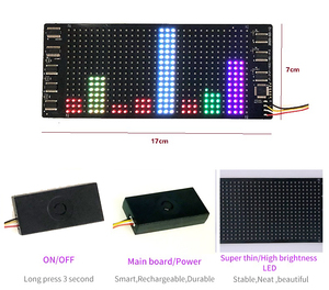 Программируемый мини светодиодный знак RGB полноцветная светодиодная панель приложения шляпы сумки для обуви светящиеся прокручивающие сообщения гибкий светодиодный дисплей - Product Image 5