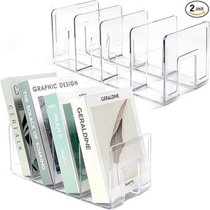 Cuốn sách rõ ràng tập tin SORTER khe cắm lớn <span class=keywords><strong>Acrylic</strong></span> bàn tổ chức tập tin thư mục chủ tổ chức văn phòng lưu trữ đứng Rack cho tài liệu - Product Image 3