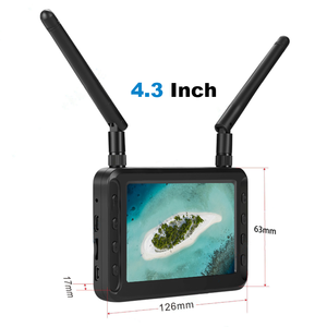5,8G FPV Monitor de pantalla LCD de 4,3 pulgadas con DVR Búsqueda automática de canales Pantalla de mano integrada - Product Image 6