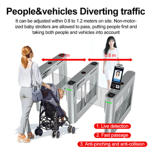 Gesichter Erkennung Finger abdruck Rfid-Karte Zugangs kontrolle Swing Barrier Automatic Access Swing Drehkreuz - Product Image 5