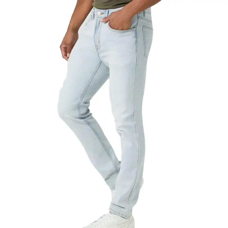 China Fornecedor Baixo Preço OEM Homens Jeans Magro Top Quality Skinny Calça Jeans Cônico