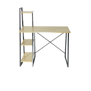 Escritorio de ordenador con estantes de almacenamiento de 3 capas para mesa de ordenador de uso doméstico, mesa de ordenador de uso doméstico, - Product Image 1
