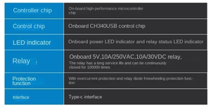 TYPE-CバージョンLCUS-1 DC USBリレーモジュールコンピュータシリアルポート制御スイッチ - Product Image 5