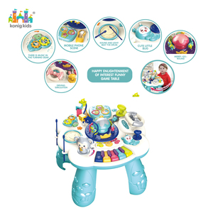 KonigKids iki renk plastik aktivite merkezi oyun masası müzikal öğrenme merkezi eğitici oyuncaklar masa - Product Image 4