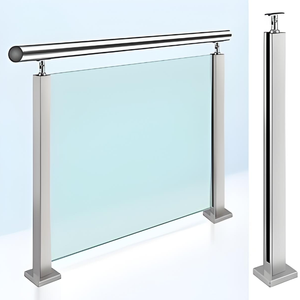 Alışveriş merkezleri oteller ve istasyonlar için cam korkuluklar ile özelleştirilmiş Metal sütun cam korkuluklar zarif balkon tasarımı - Product Image 2