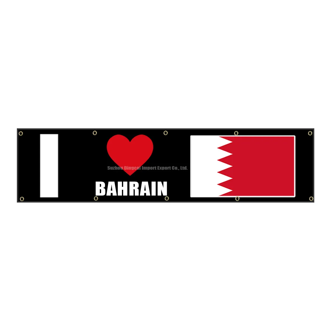 จัดส่งรวดเร็ว2x8ft ฉันรัก bahrain 100% ธงแบนเนอร์โพลีเอสเตอร์