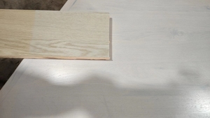 轻型拉丝重白漆橡木六角茶几金属蜘蛛桌腿六角橡木餐桌 - Product Image 6