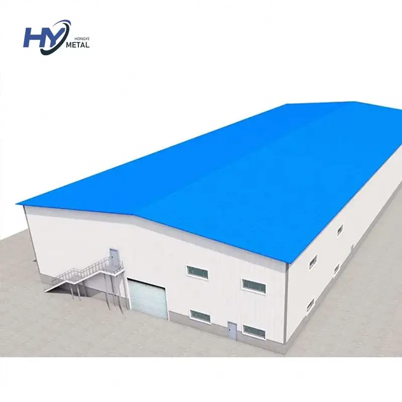 2022 Cheap New Design Prefab Cow Farm Building Steel Structure Gado Galpão