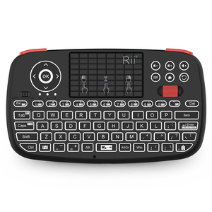 Mini teclado inalámbrico portátil Rii I4 Con Teclado retroiluminado QWERTY Touchpad para Apple iOS Android Window - Product Image 1