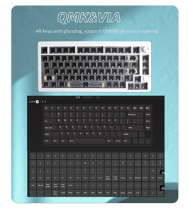 税関81キーゲーミングキーボードホットスワップRGBトライモードワイヤレスキーボードテスターLMK814%QMKVIAオープンソースファームウェアキーボード - Product Image 5