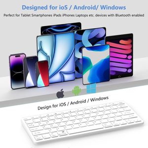 Teclado inalámbrico ultradelgado HK8049 para iPad, teclado ergonómico recargable para ordenador para teclados inalámbricos y Bluetooth IOS - Product Image 3