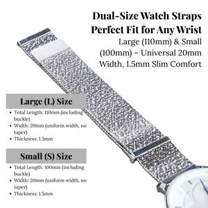 Thép không gỉ Milanese vòng lặp smartwatches ban nhạc 444 thép không gỉ Lưới Vòng lặp đôi từ Clasp thay thế dây đeo đồng hồ - Product Image 3