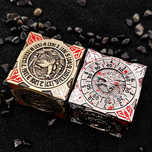 Kim loại 7 trong 1 rắn lớn xúc xắc rubik's <span class=keywords><strong>Cube</strong></span> RPG cthulhu Tabletop hướng dẫn trò chơi xúc xắc phụ kiện DND kim loại Xúc xắc lớn - Product Image 6