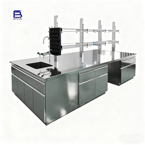 Trường Trung Học thép không gỉ bàn làm việc bàn làm việc phòng thí nghiệm bàn làm việc hóa chất phòng thí nghiệm thiết bị phòng thí nghiệm làm việc băng ghế dự bị - Product Image 6