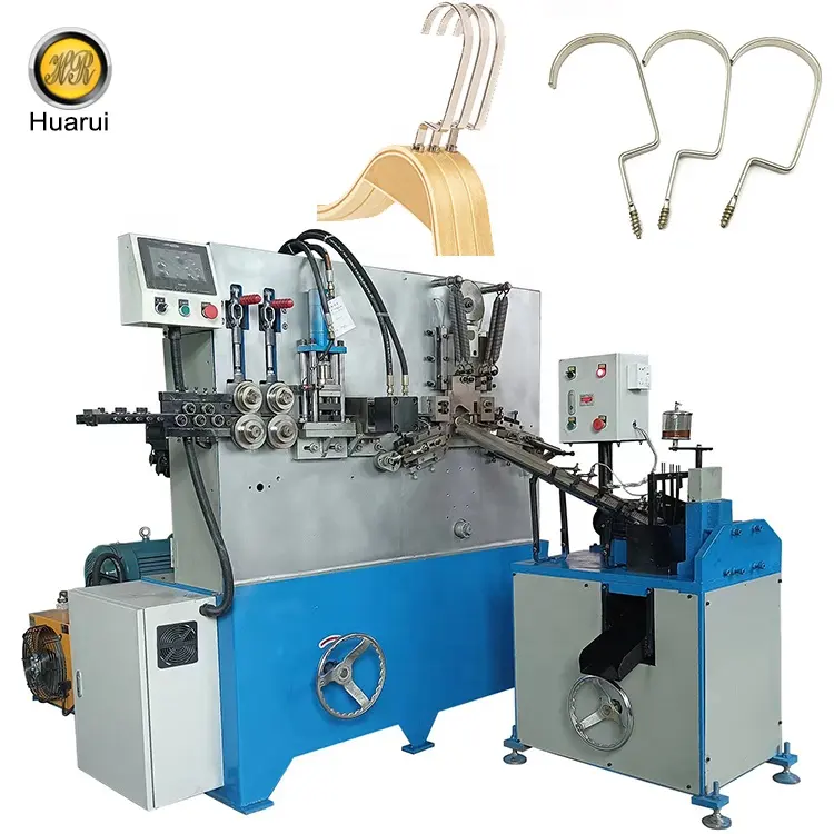 Fábrica Fornecimento Automático Flat Wire Hanger Hook Bending e Thread Rolling Machine Máquina de produção gancho