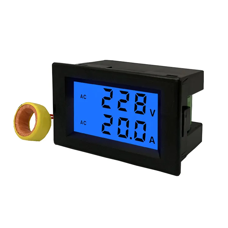 D85-2042Aデュアルディスプレイ小型電流計電圧計LCD液晶ACミニチュアデジタル電流計電圧計
