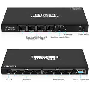 TESmart Matrix HDMI Switch 4K @ 30Hz HD Matrix Switcher 4 in 4 Out matrice HDMI con telecomando IR per proiettore PC PS4 - Product Image 1