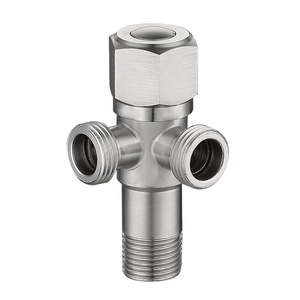 水流制御2ウェイクイックオープン壁掛けシングルコールドトイレ304ステンレス鋼アングルバルブ - Product Image 1