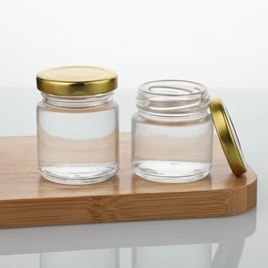 Küçük 25ml 30ML 50ml 75ml Mini cam reçel mum kavanoz hediyeler için şeker için Metal kapaklar ile el sanatları baharat düğün parti iyilik - Product Image 4