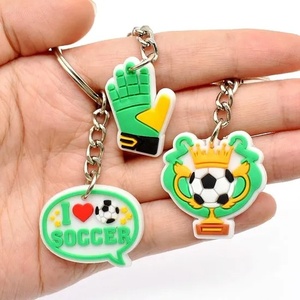 Fußball Werbung Schlüssel anhänger Großauftrag World 2026 Cup llave ros Personal izados Benutzer definierte Schlüssel ring Schlüssel anhänger PVC-Schlüssel bund - Product Image 1