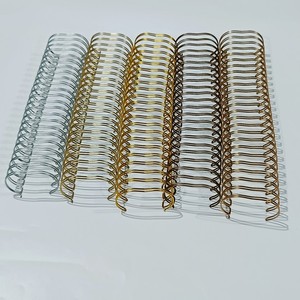 Nylon Coated Pitch 2:1 <strong>Biggest</strong> Size 44.5 mm 1-3/4&quot; Black/White Gold/Rose Gold/Light Gold Double Loop Spiral <strong>Book</strong> Binding Wire