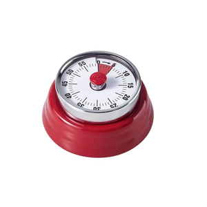 Visualizzato Timer da cucina rotondo promemoria meccanico con aspirazione magnetica in plastica sveglia conto alla rovescia per la cottura - Product Image 2