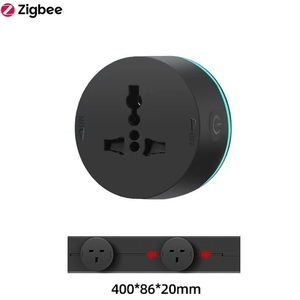 Enchufe de riel móvil de superficie de 40cm con adaptador de enchufe eléctrico Tuya Zigbee Pop enchufe inteligente estándar multifunción de 3 pines - Product Image 1