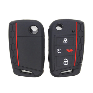 Yeni 3 düğmeli silikon araba anahtarı kılıfı Volkswagen GOLF/GTI gibi modeller için uygundur - Product Image 2