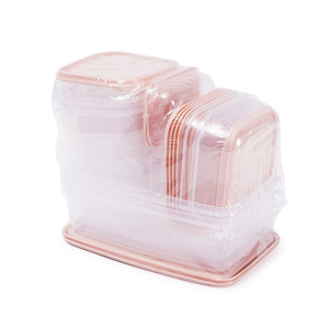 17個セットスタッカブルキッチンオーガナイザー調理器具収納ジャー生鮮食品容器気密蓋ボックス冷蔵庫食器 - Product Image 4