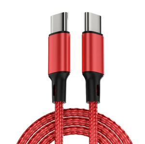 Naylon örgü örgülü güç kabloları 60W PD hızlı şarj kablosu iphone/1m tipi C tipi C veri kablosu iphone 15 16 Promax - Product Image 1