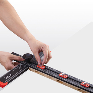 Imbot thước kẻ chế biến gỗ có thể điều chỉnh với hướng dẫn khoan, dụng cụ cầm tay hợp kim nhôm để tự làm tủ đục lỗ và khoan - Product Image 1