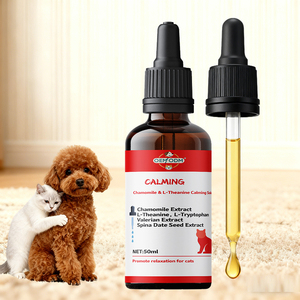 מתח מרגיע טיפות קמומיל עם l-thanine עבור חיות מחמד-מרגיע טבעי & תוספת בריאות של חתולים וכלבים (oem/odm) - Product Image 2